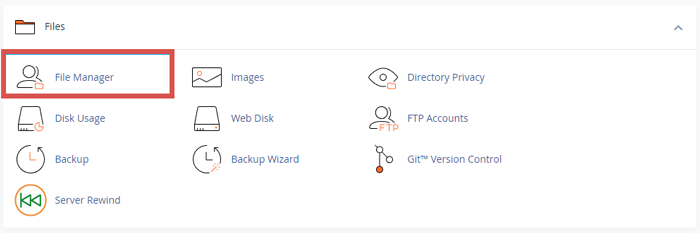 file manager in cPanel