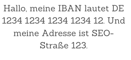 Beispiel für eine unverschlüsselte Nachricht