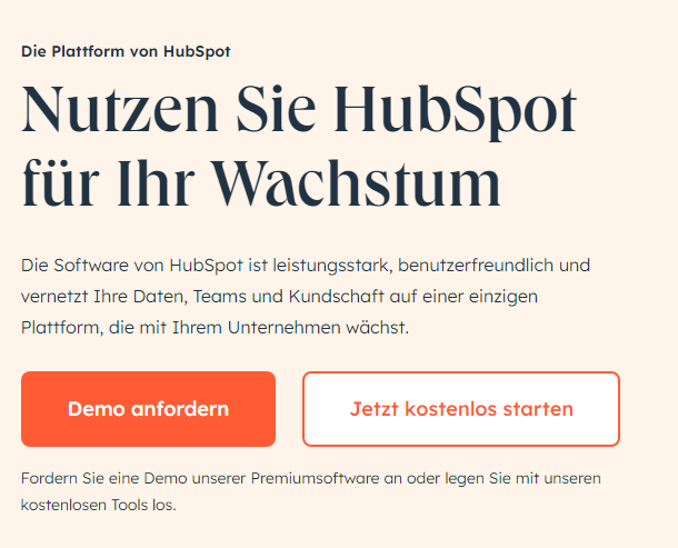 Beispiel für gelungene CTAs bei Hubspot