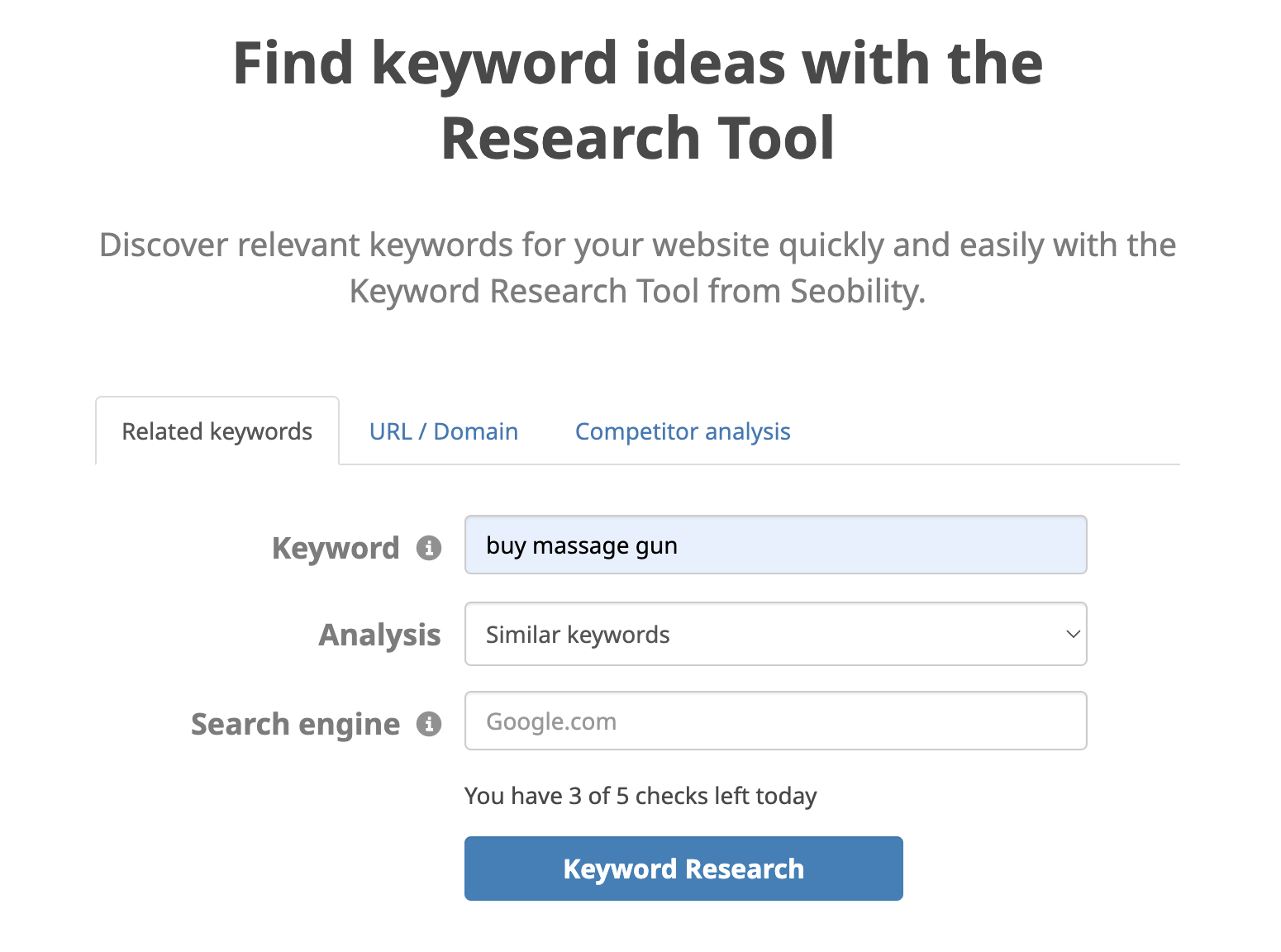 Keyword Research Tool