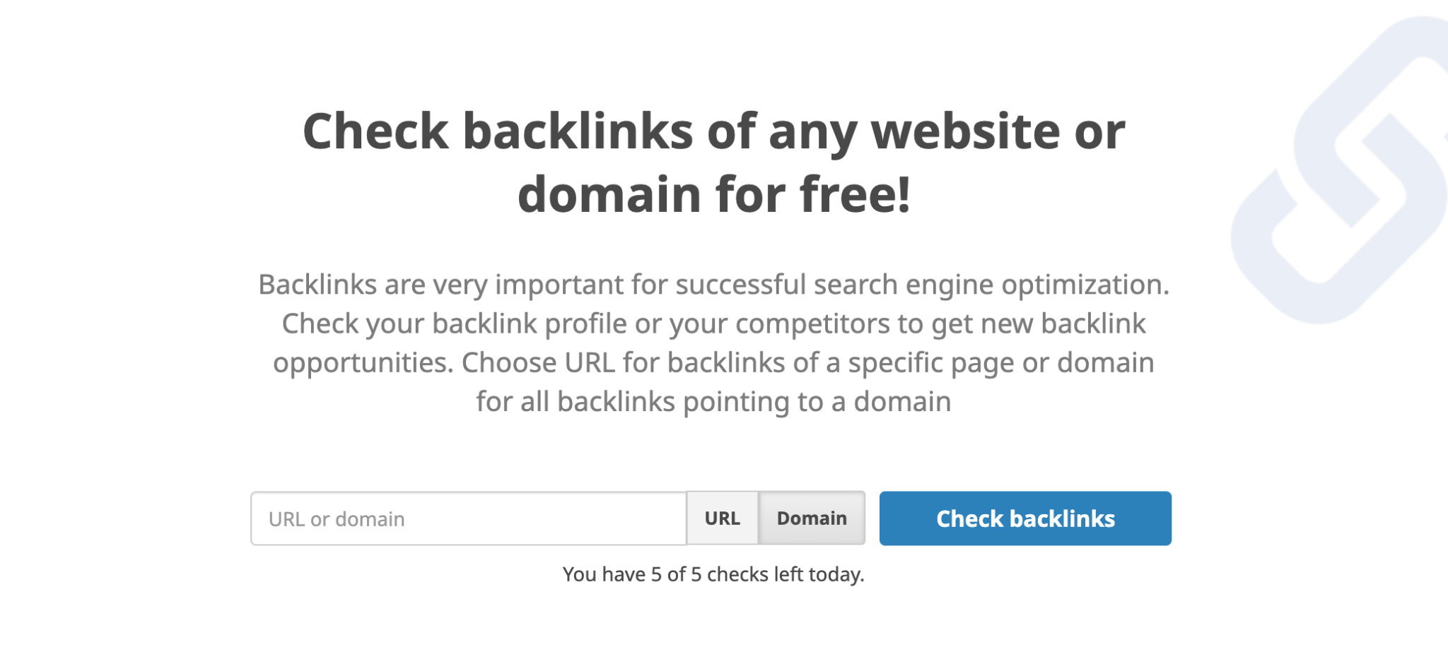 Seobility’s free Backlink Checker