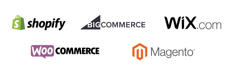 Ecommerce Plattformen Logos