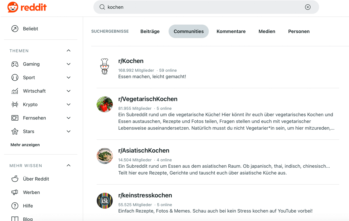 das Online-Forum Reddit