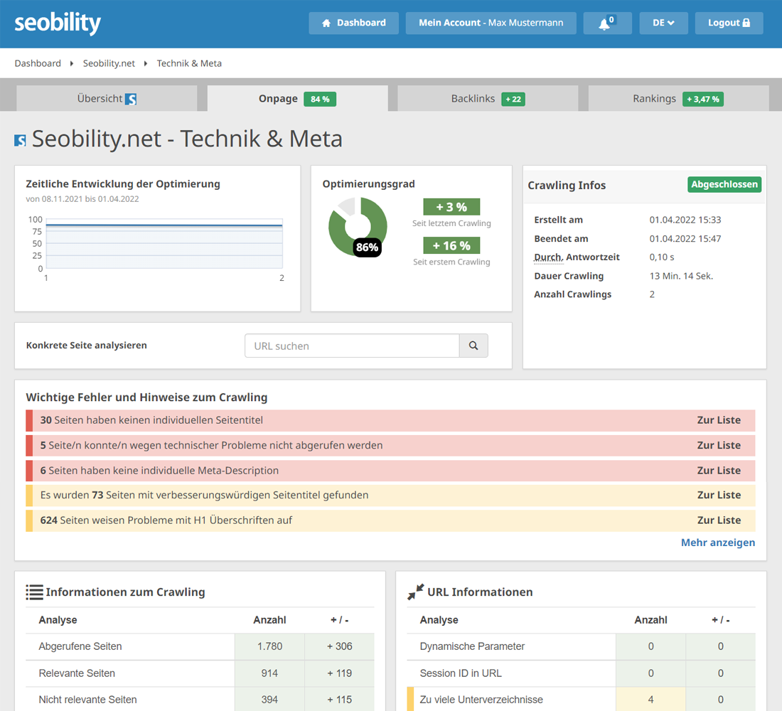 Seobility's Website Audit