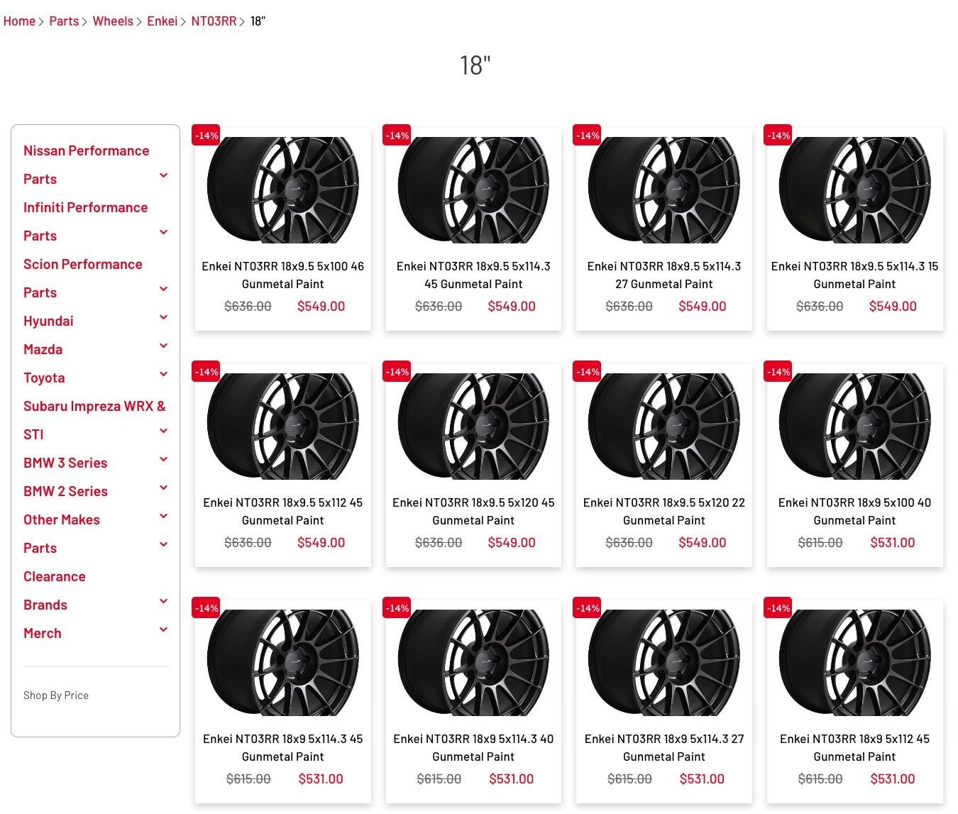 ähnliche Produkte in einem Online-Shop