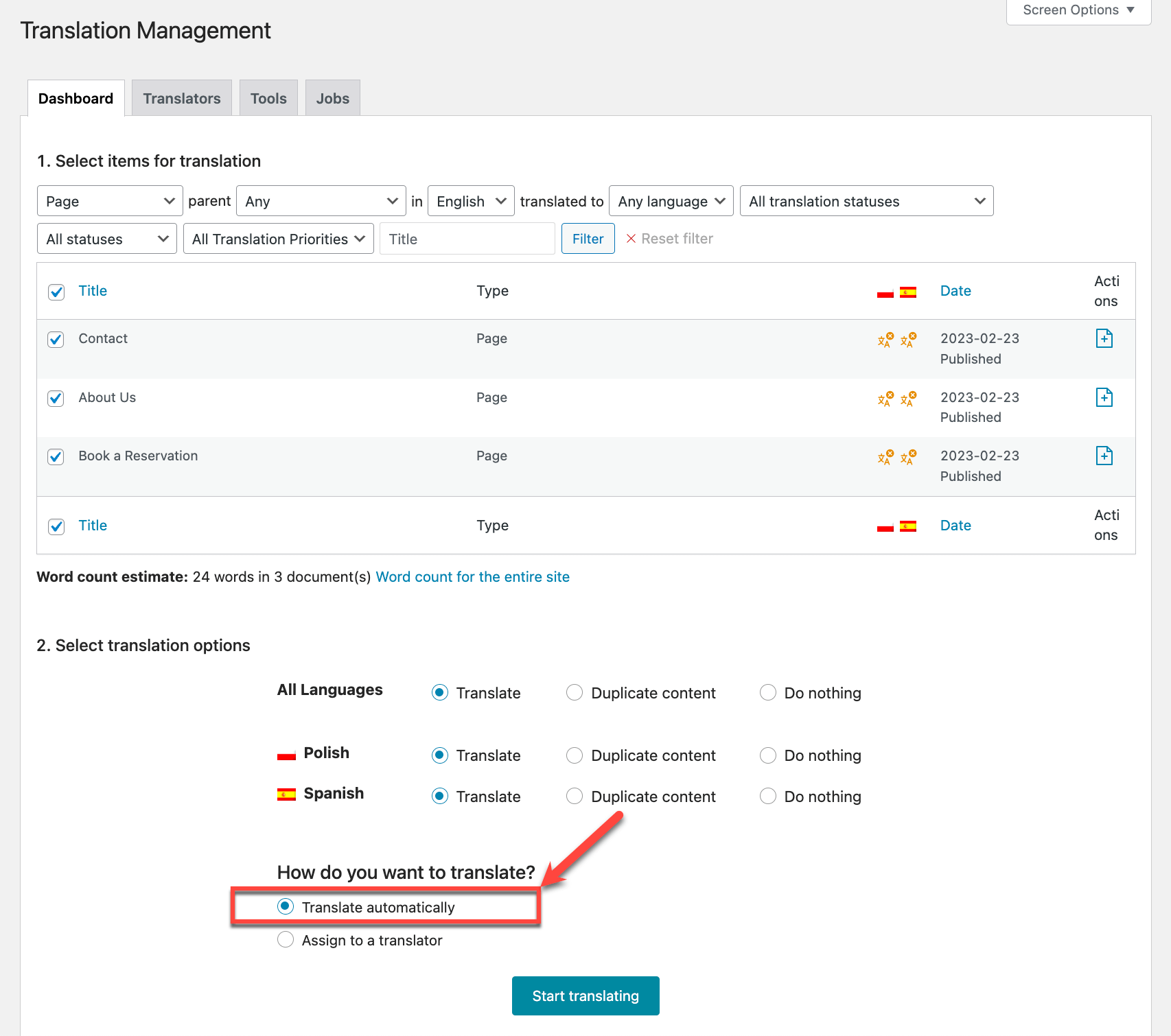 WordPress Plugin zum Management von Übersetzungen