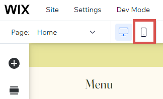 phone icon in the Wix editor