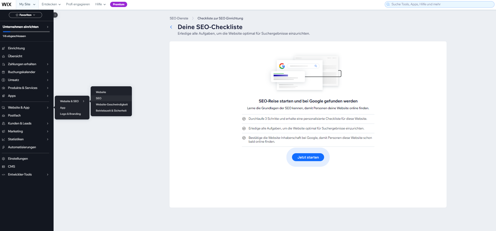 Du findest die Checkliste unter Website & App 