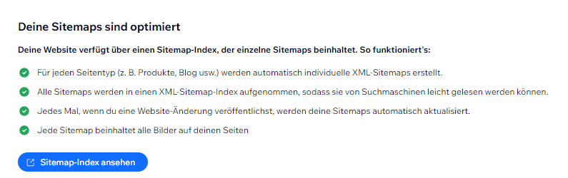 Sitemaps für diverse Bereiche einer Website 