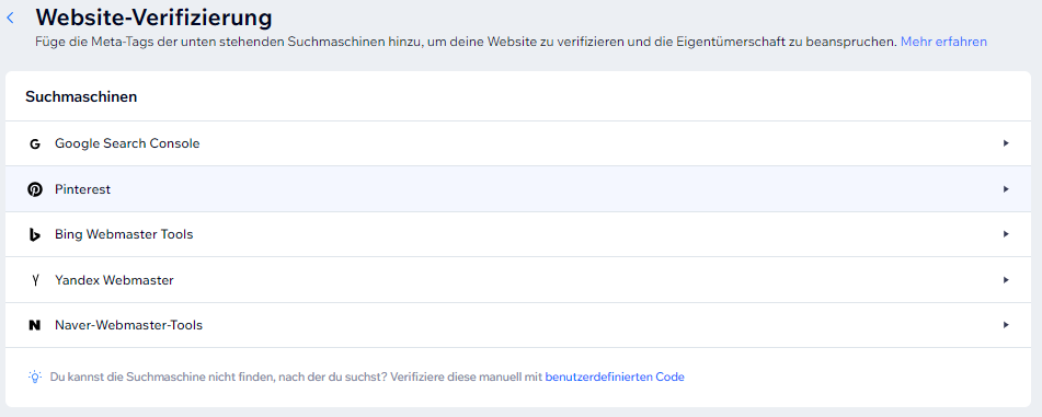 Website-Verifizierung