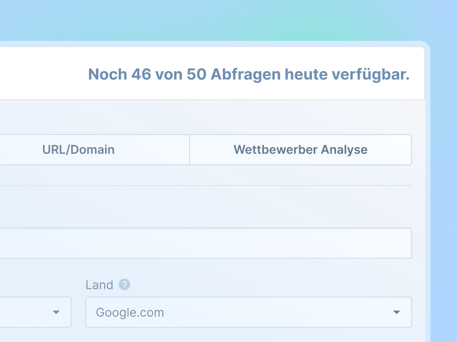erhalte mehr Abfragen mit dem Premium-Paket