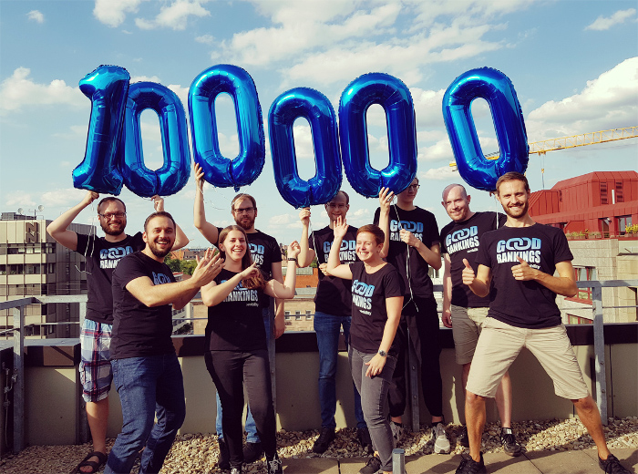 the Seobility team is celebrating 100,000 Seobility users