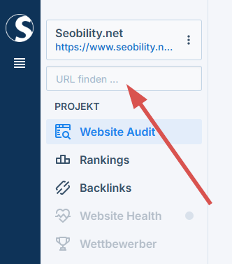 URL-Suchleiste in der Navigation