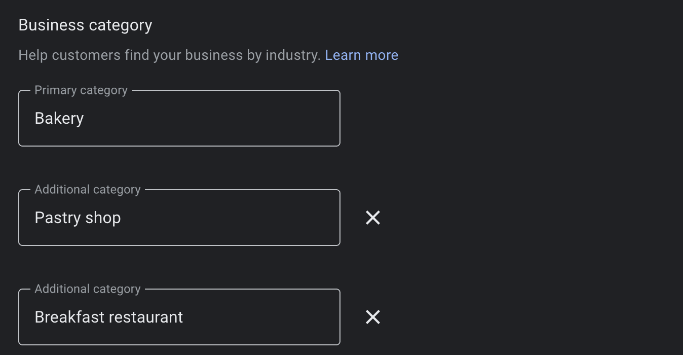Business category