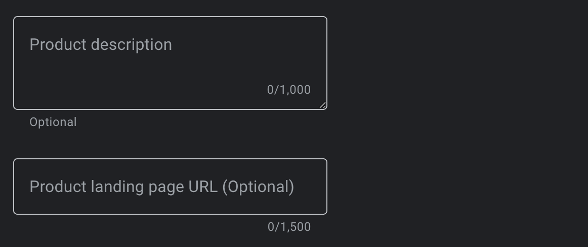 Product and service page