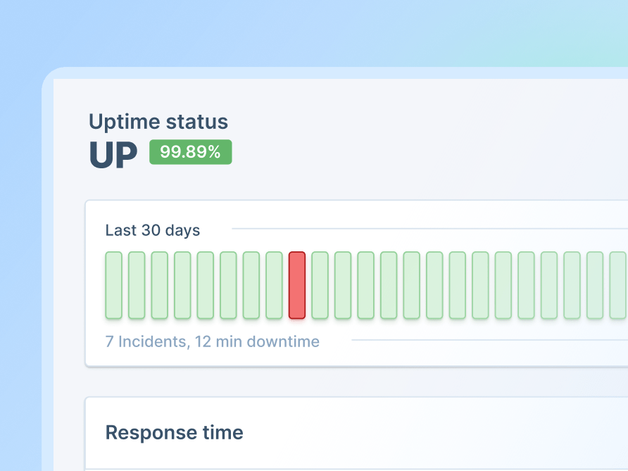 Uptime status in Seobility