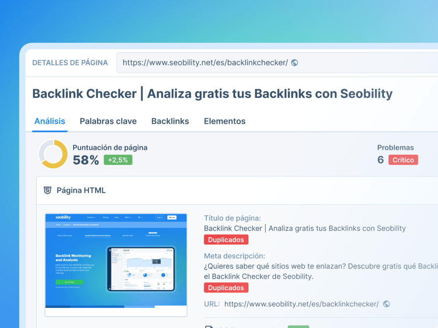Analiza cada página en detalle