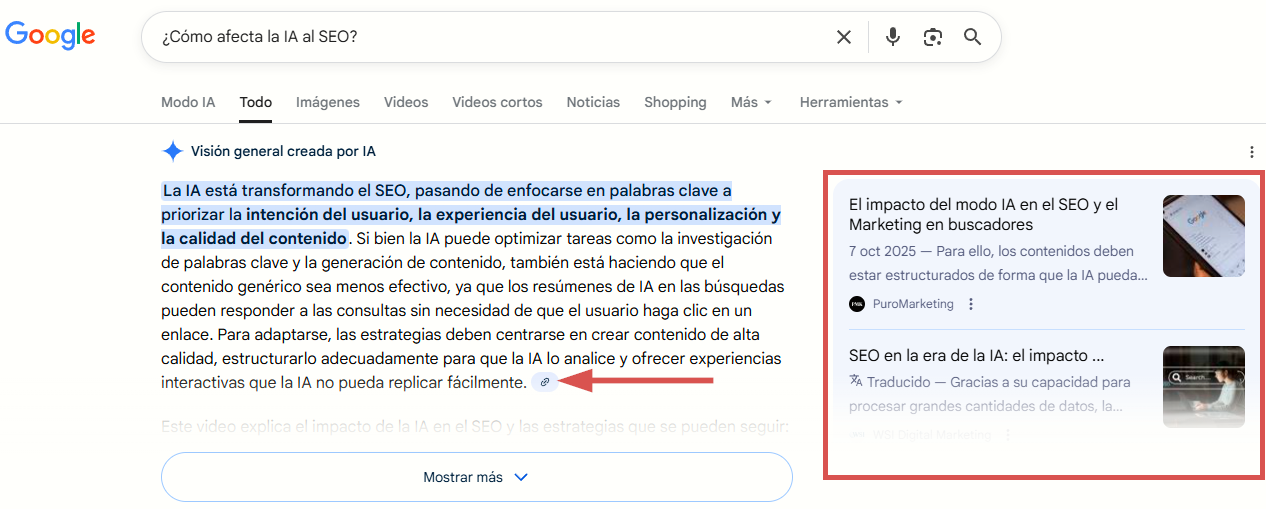 Enlaces y citas que apuntan a las fuentes originales