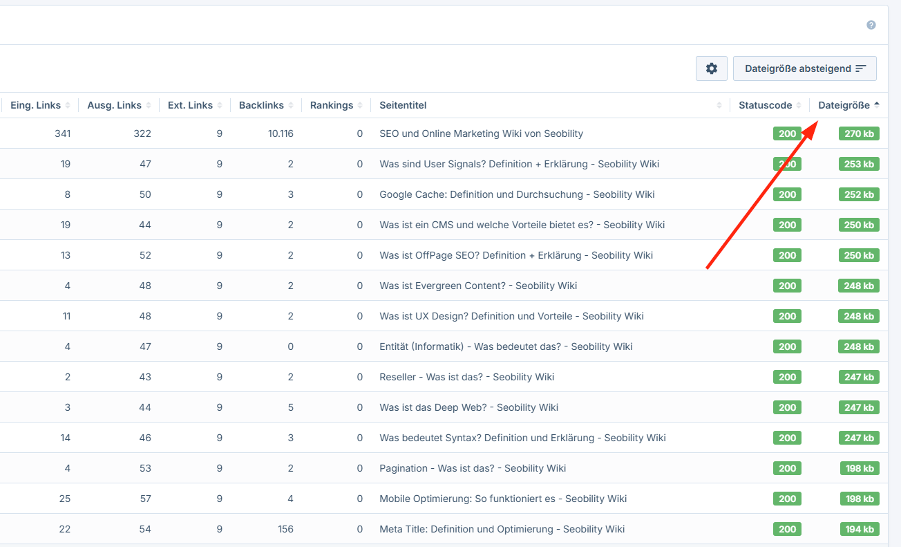 Dateigröße prüfen