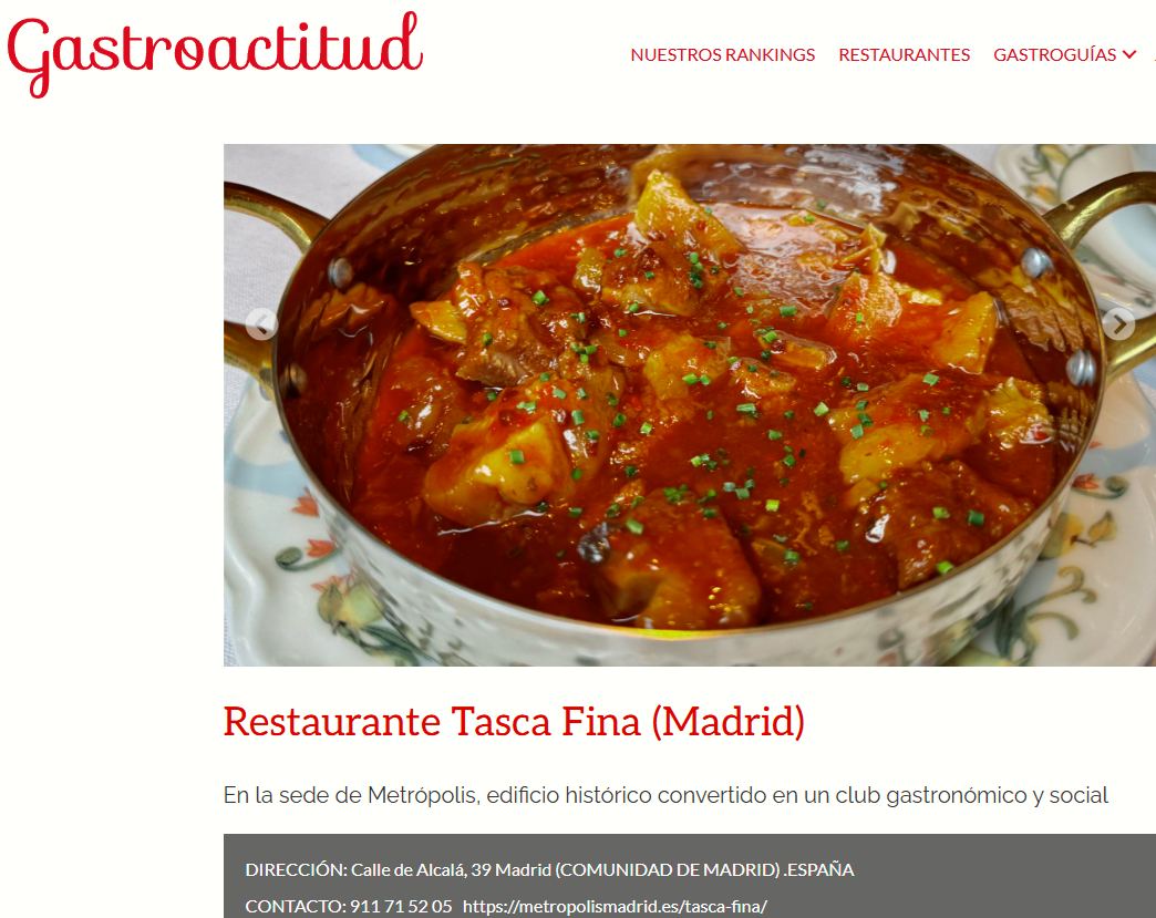 Ejemplo de un blog local para fomentar tu autoridad en tu zona.