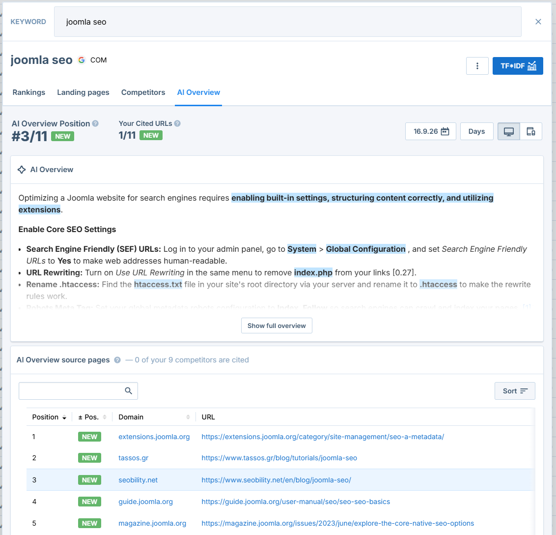 Opened AI Overview showing the full answer and cited sources
